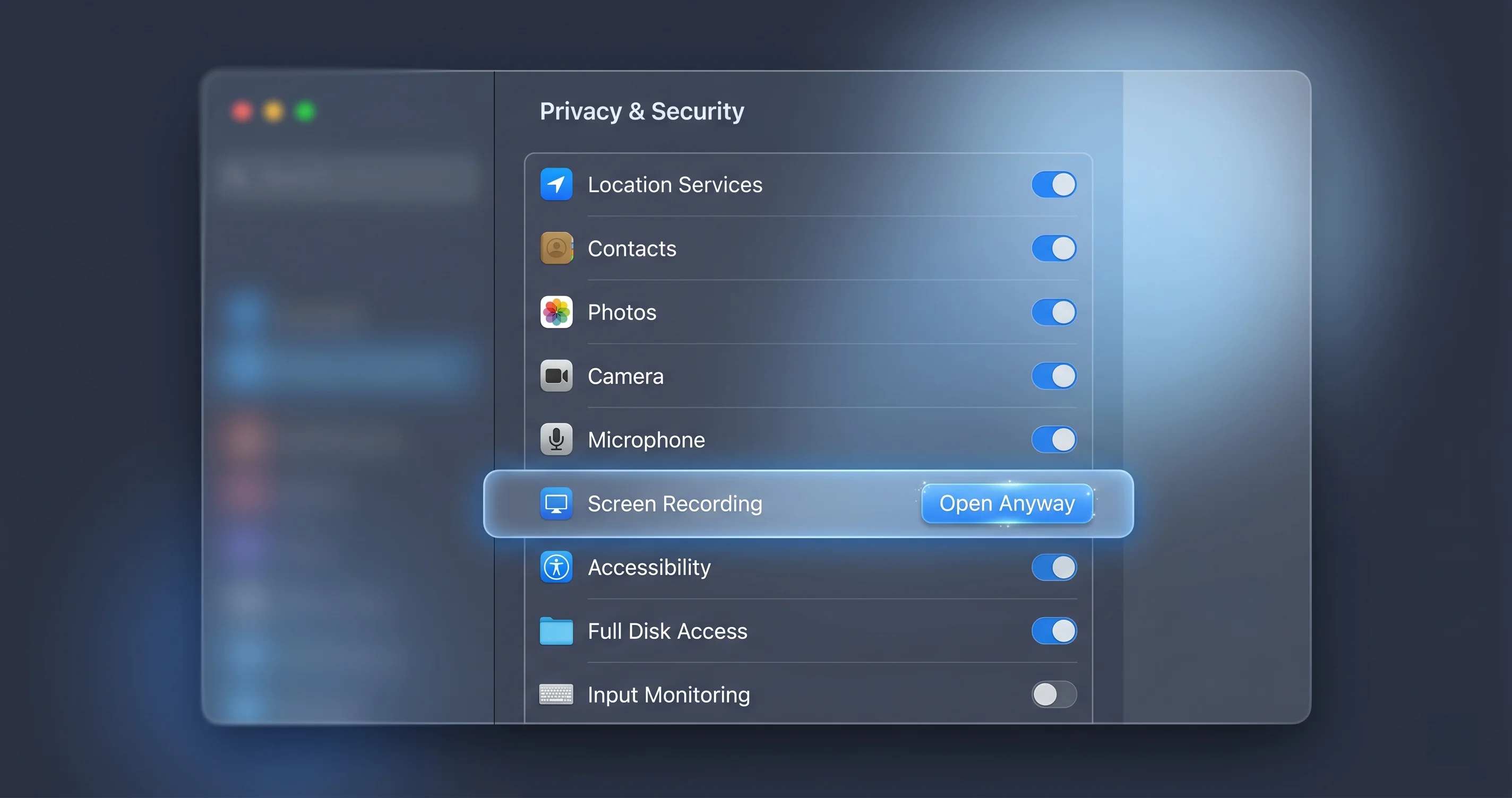 Confidentialité et sécurité Ouvrir quand même sur macOS Tahoe