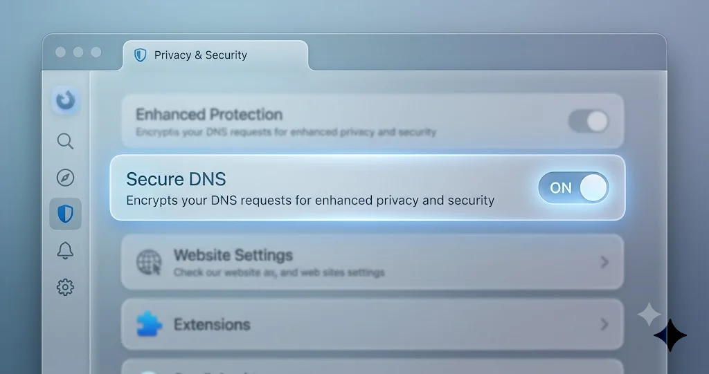 Disabling secure DNS in a browser on macOS