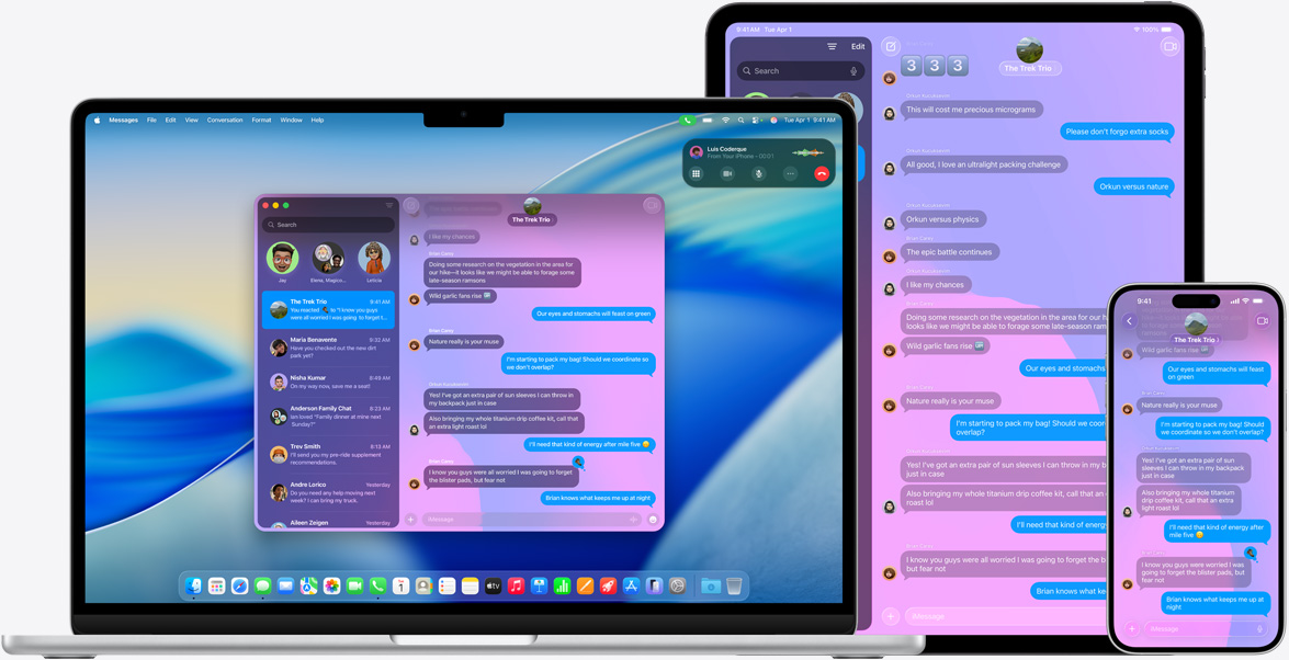 Appels et messages sur Mac