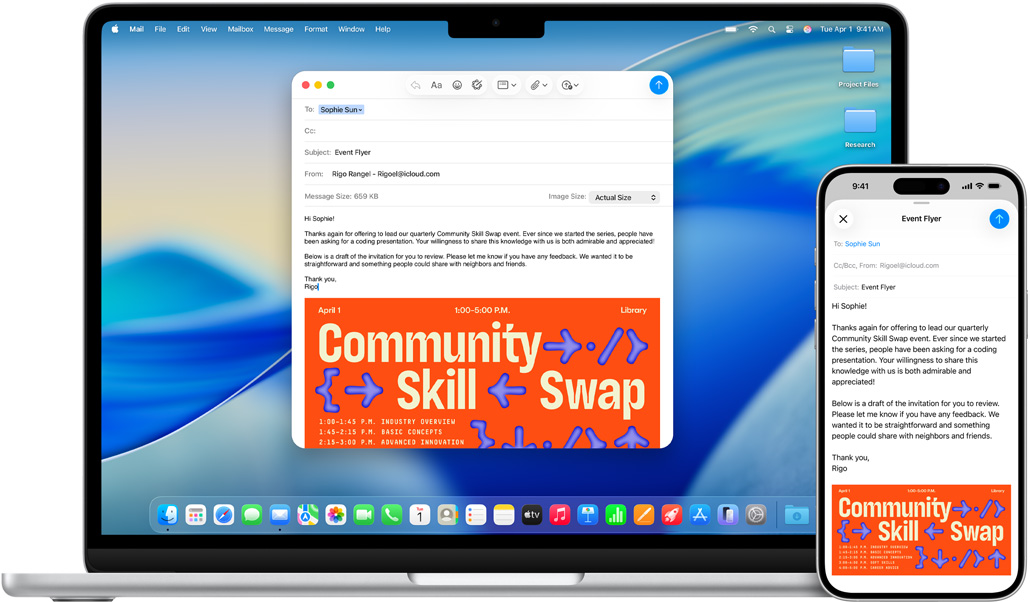 Aperçu des fonctionnalités de continuité Apple