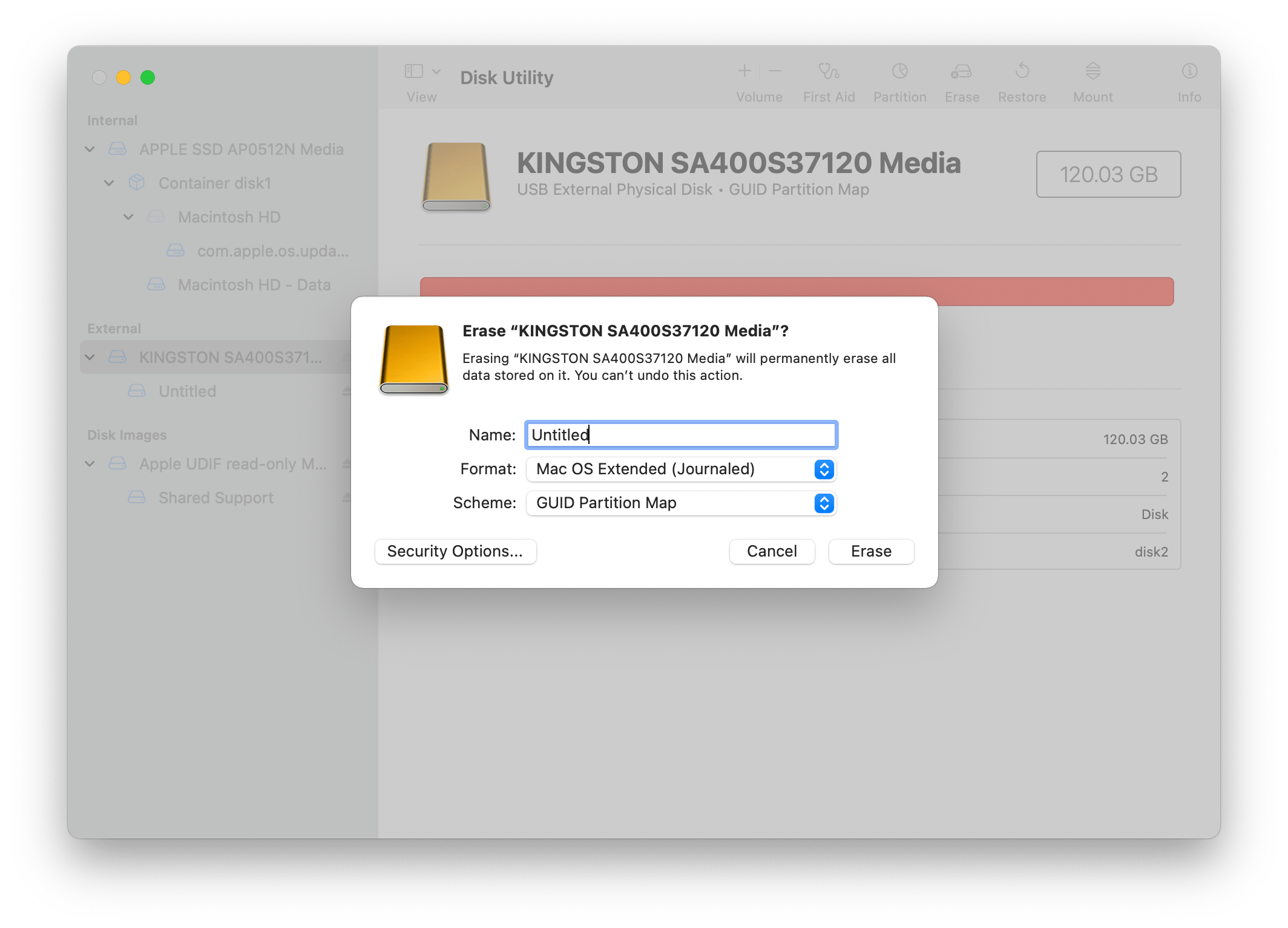 Disk Utility Format USB Drive