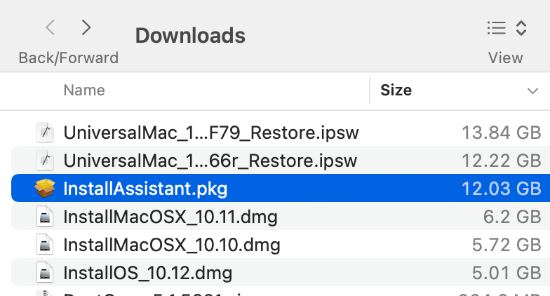 InstallAssistant.pkg Installation