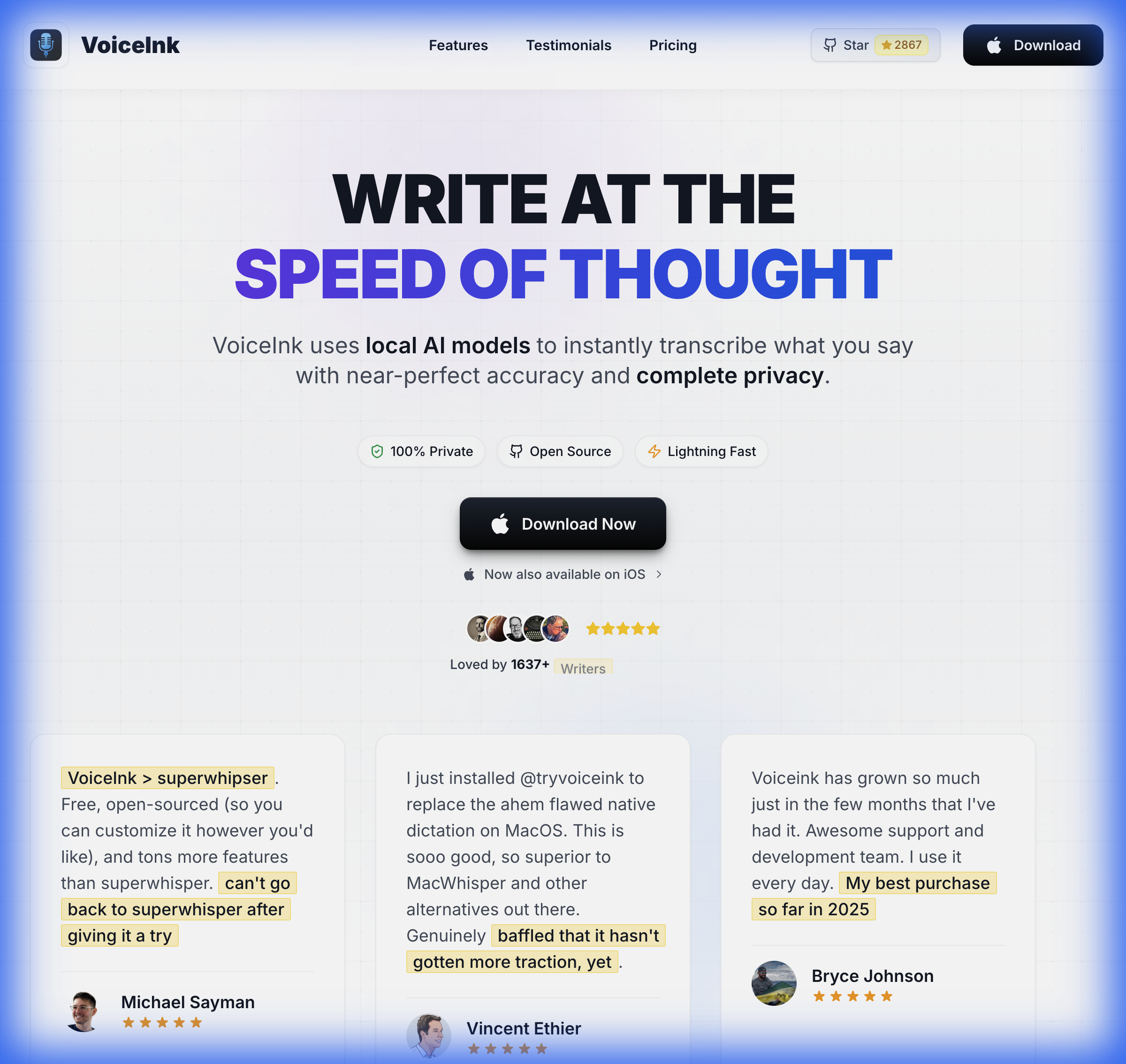 VoiceInk Interface