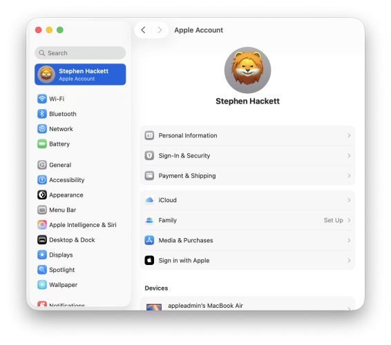 iCloud Drive Settings macOS Tahoe