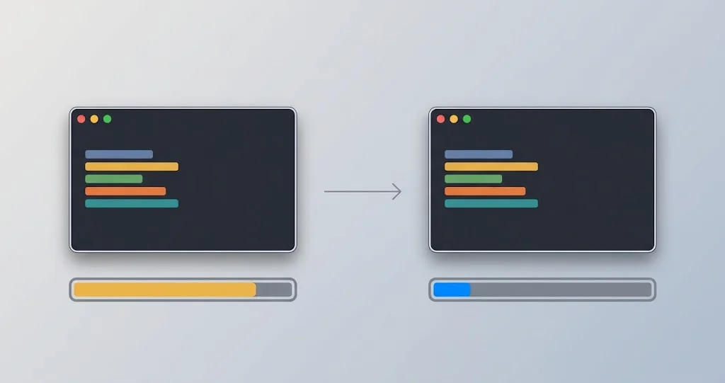 Terminal output comparing container free space before and after reclaiming snapshots