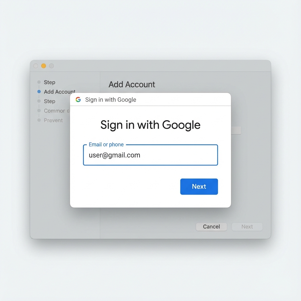 Gmail Setup Step 2