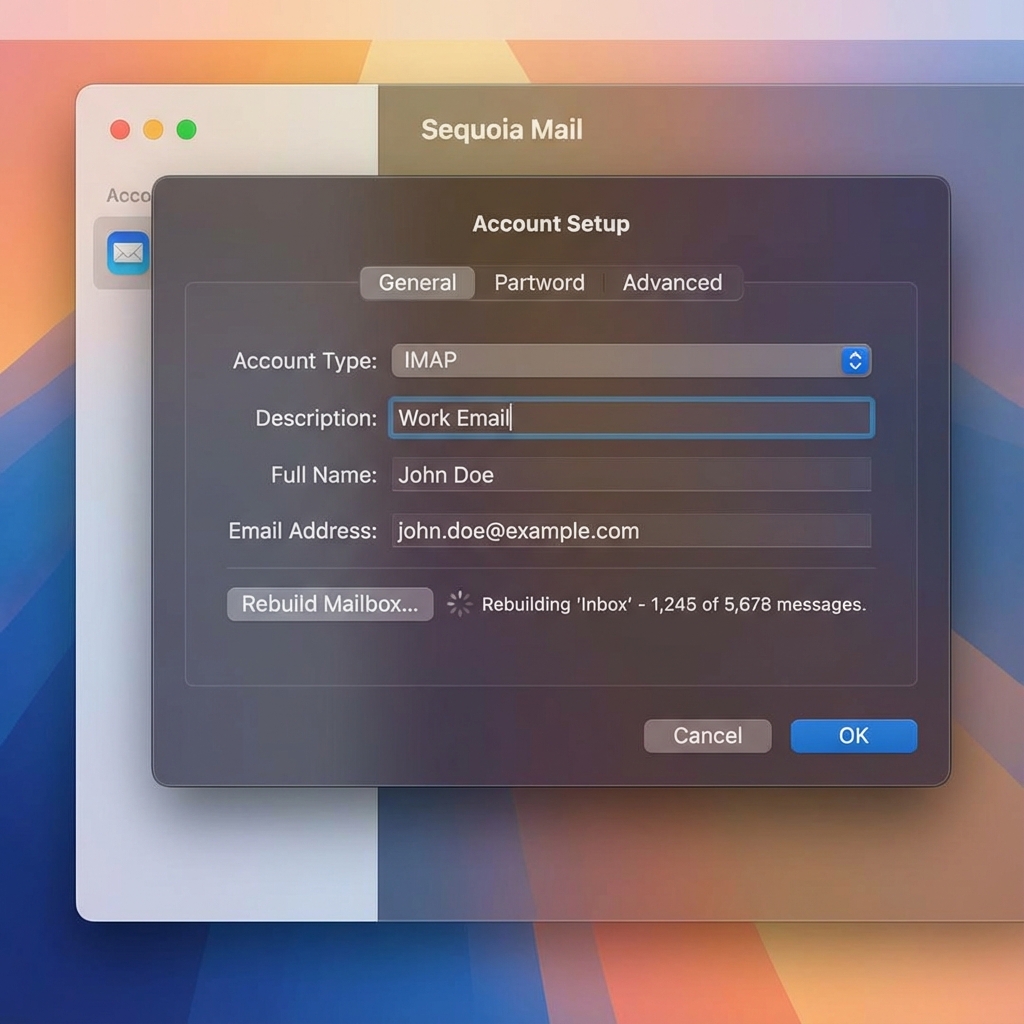 Mail Account Setup Interface