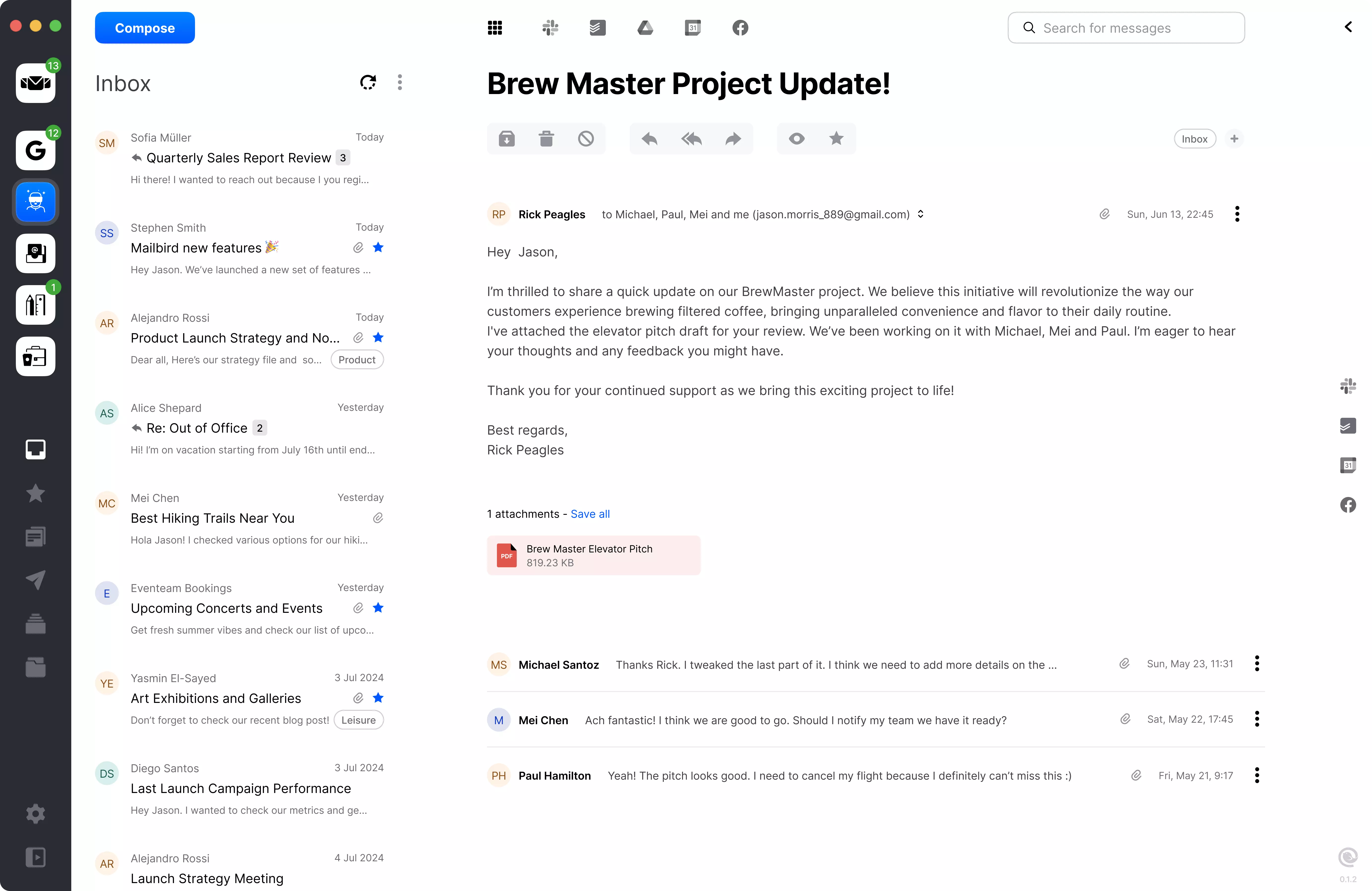 Mailbird Mac Interface