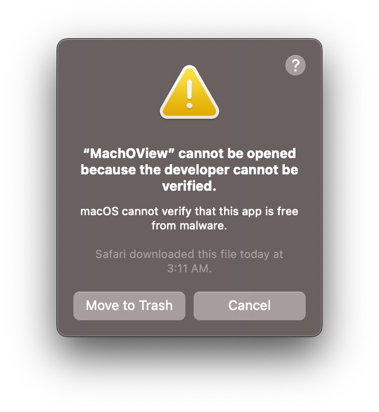 macOSのセキュリティ警告