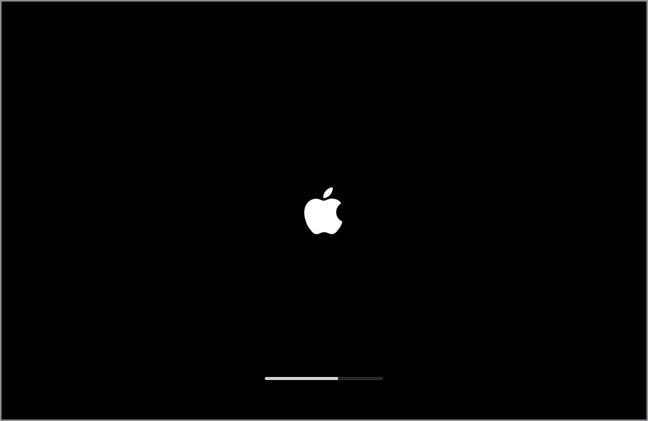 Apple ロゴ プログレスバー