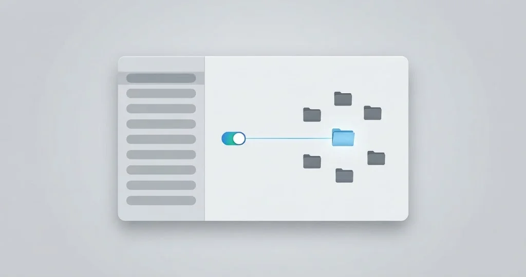 A permissions panel granting one tool narrow access to a single app's data folder