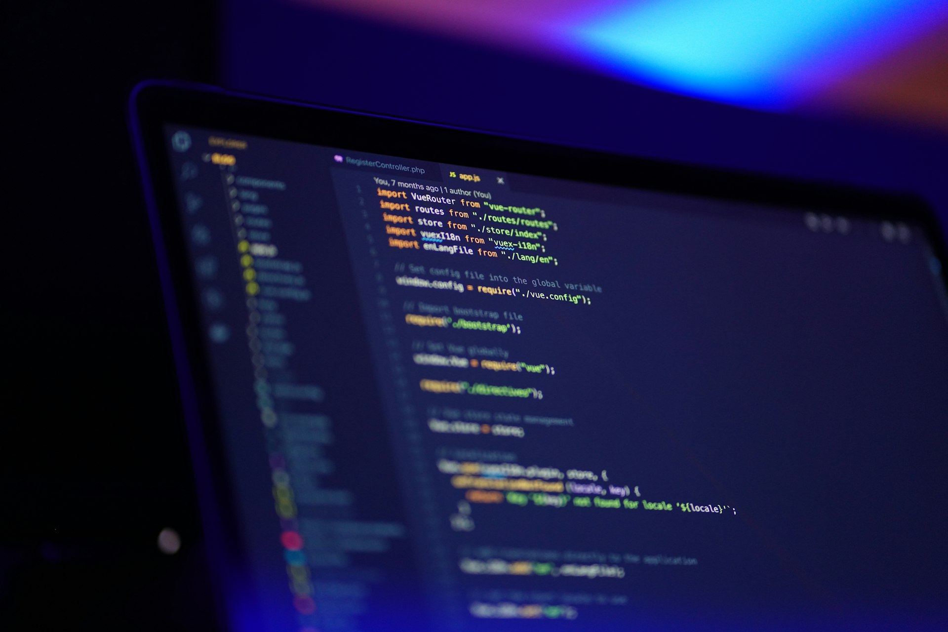 System Error Codes - Dark mode coding environment