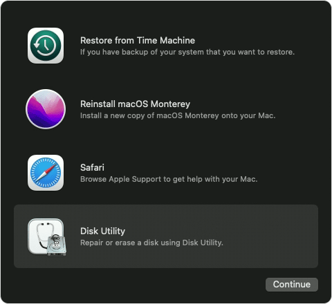 Recovery Mode Error - macOS Recovery utilities