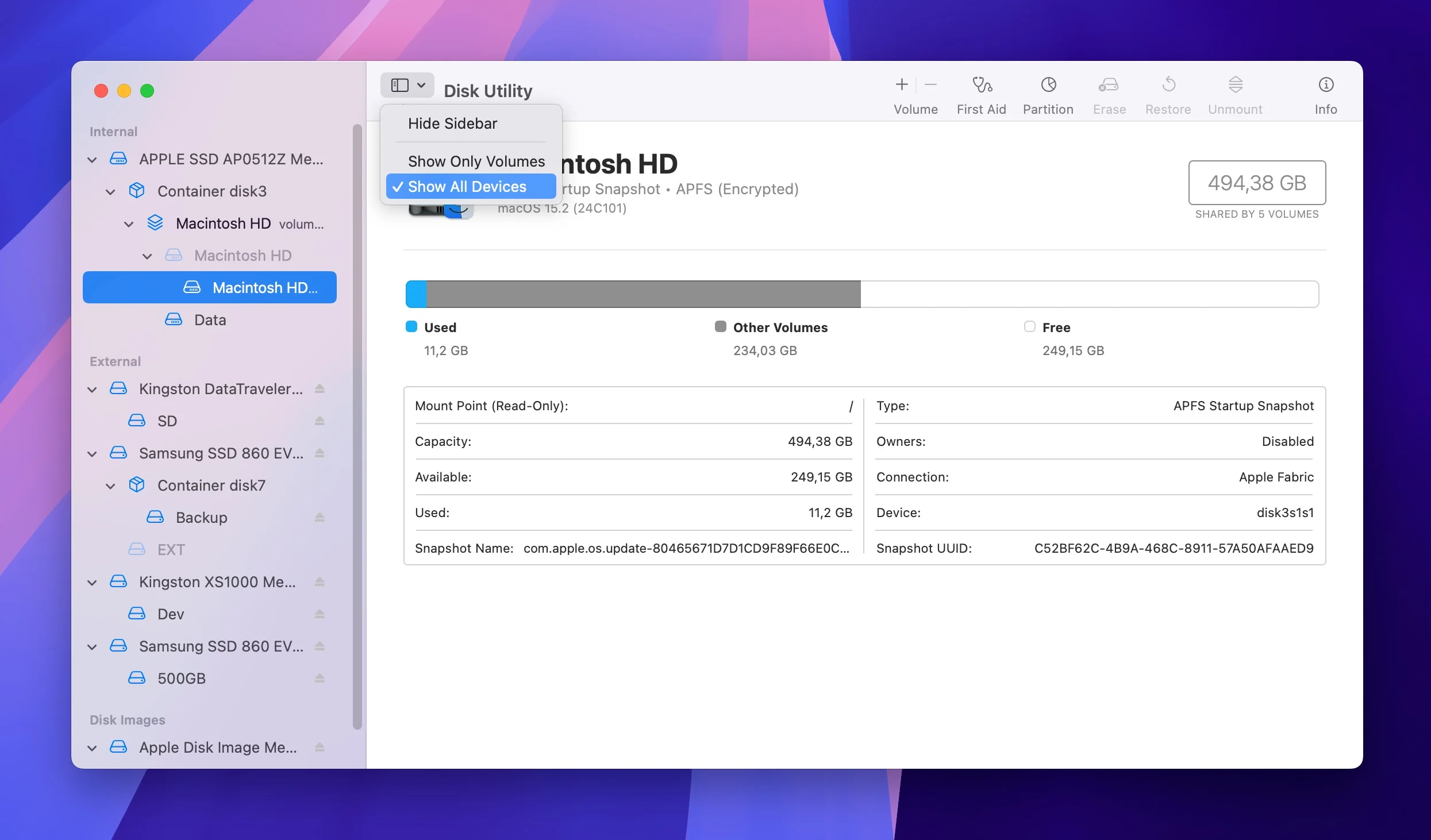 Disk Utility External Drive