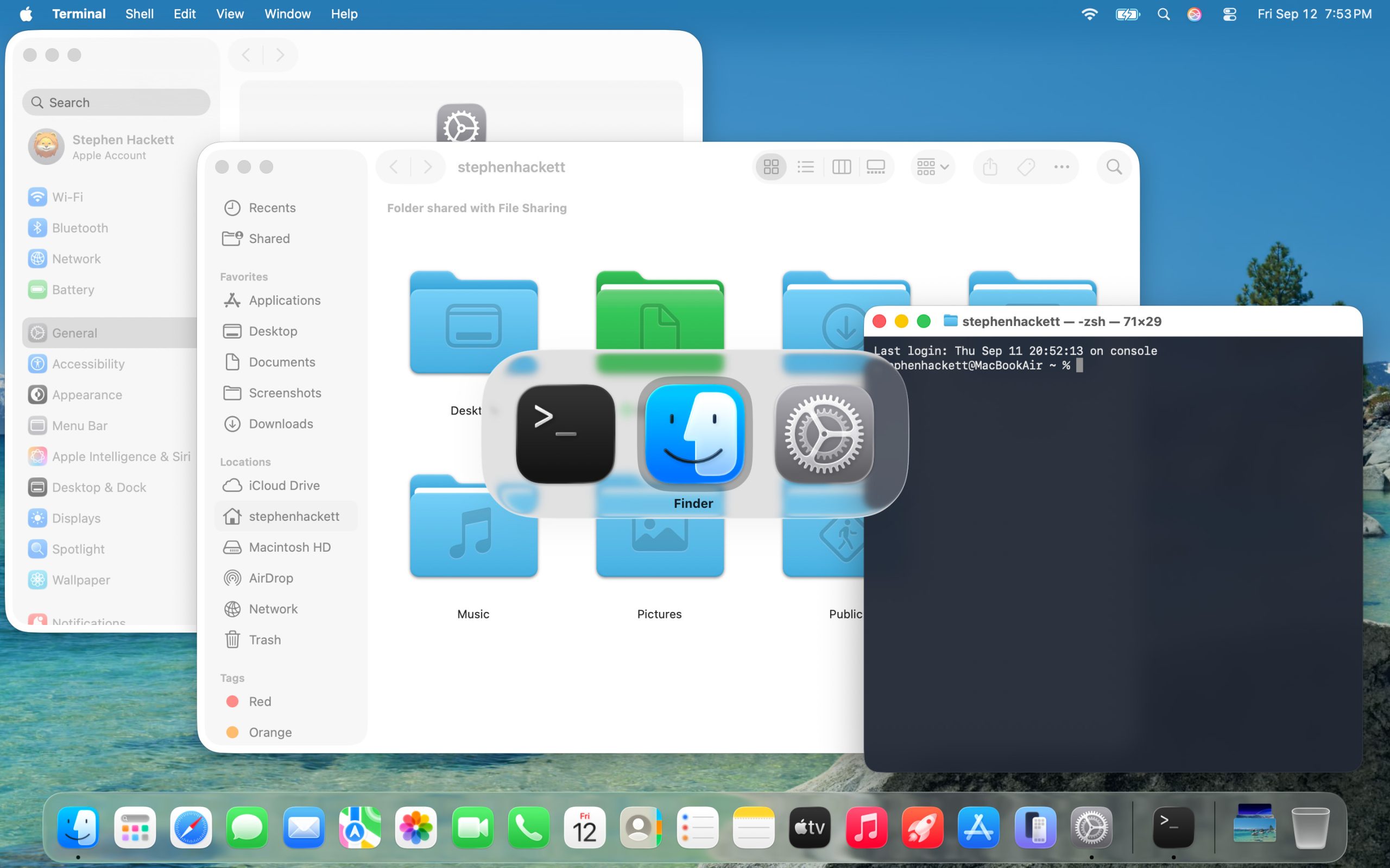 Finder アプリスイッチャー