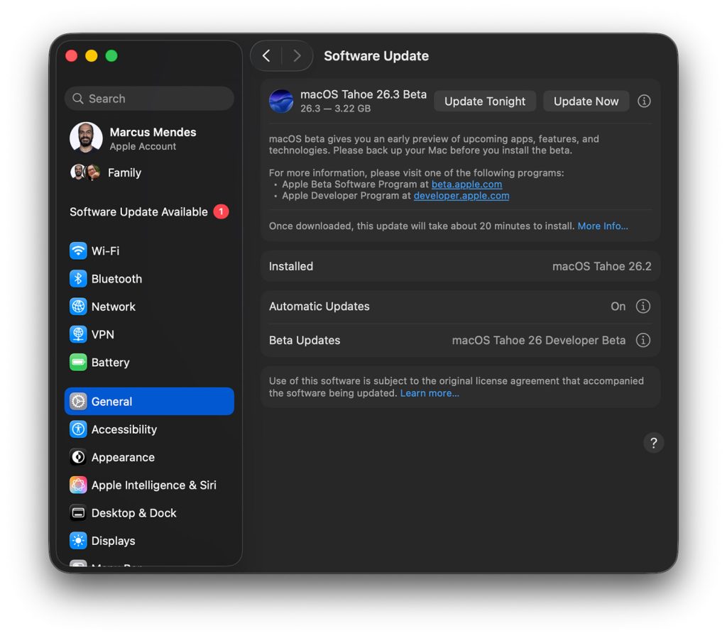 Aperçu de macOS Tahoe 26.3 Beta : Nouvelles fonctionnalités, problèmes connus et guide d'installation 2025