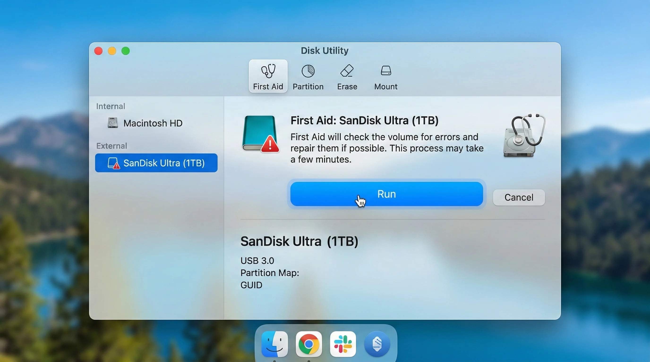 Disk Utility First Aid