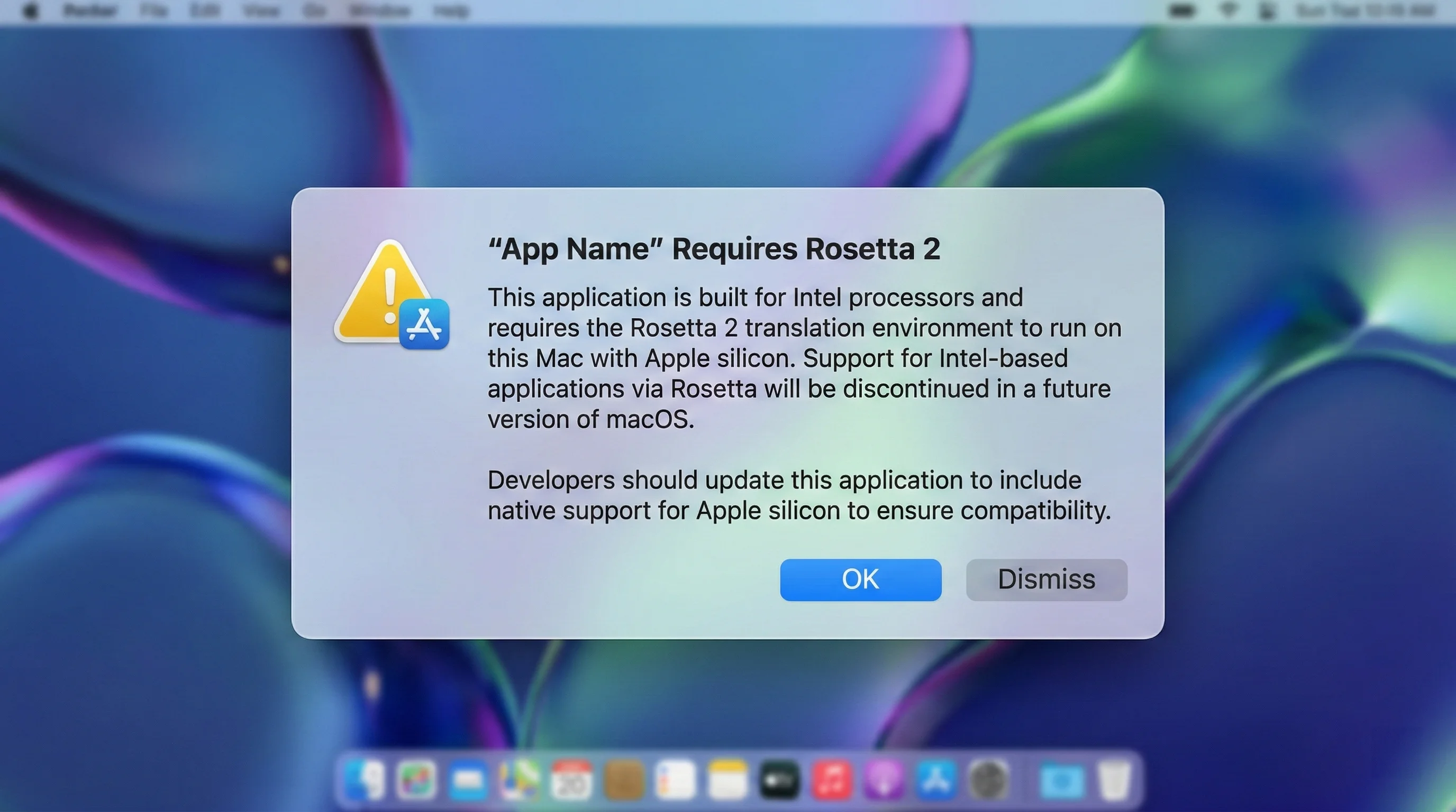 Rosetta 2 Deprecation Warning in macOS 26.4
