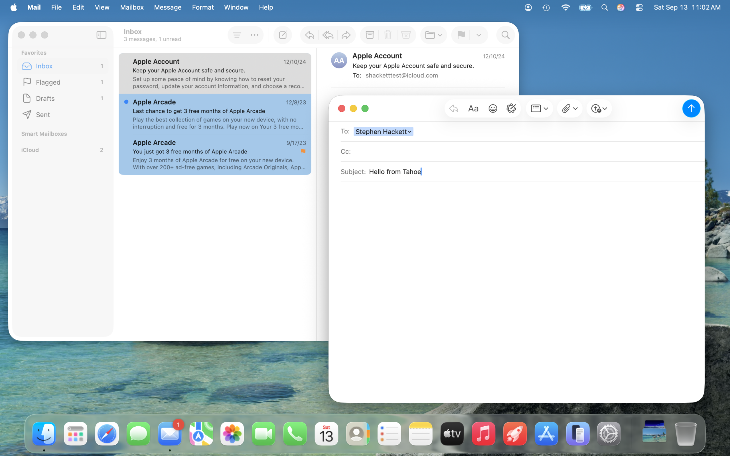 macOS Tahoe メールアプリ