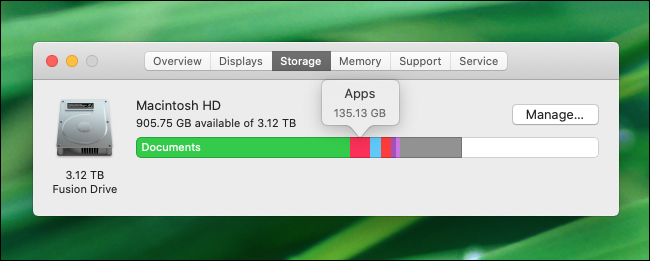 Mac Storage Display