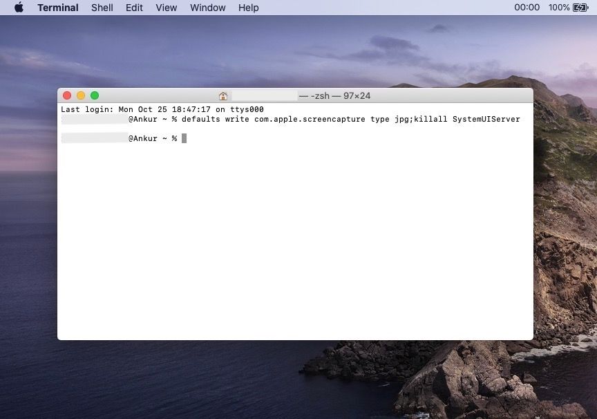 Mac Terminal Window