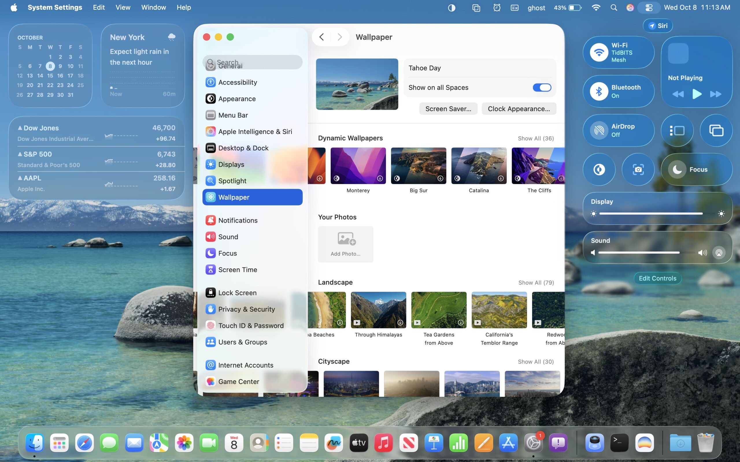 macOS Tahoe Liquid Glass : Guide complet de personnalisation et d'accessibilité 2025