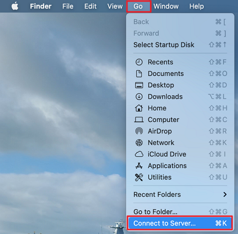 Connexion Finder au serveur
