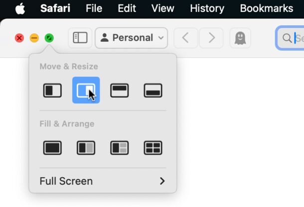 Green Button Menu Tiling Options