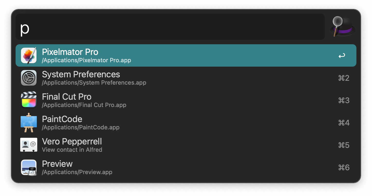 Alfred Search Interface