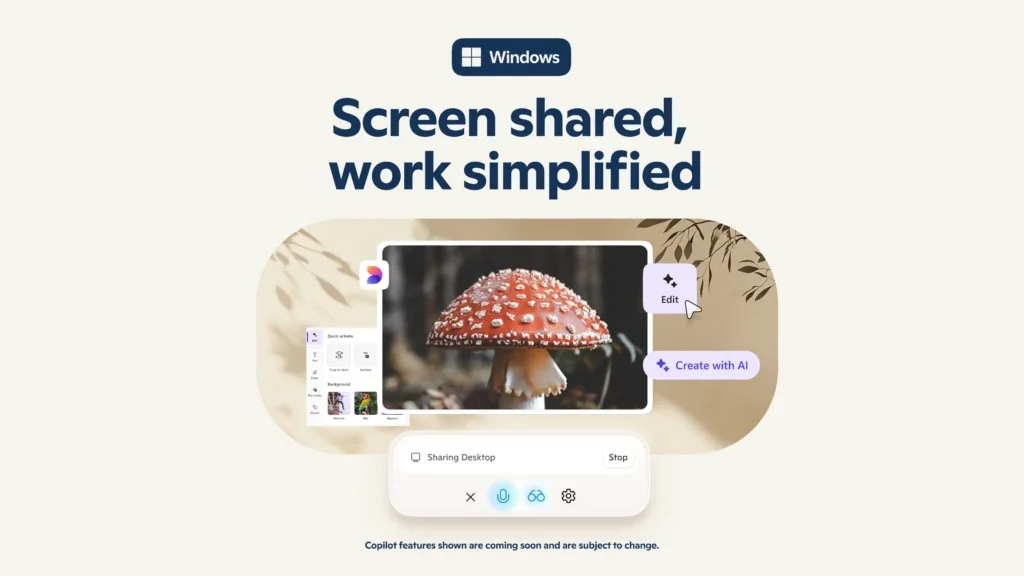 Windows Copilot Visionインターフェース