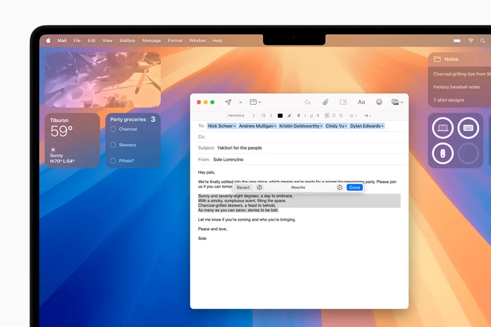 macOS Tahoe Apple Intelligence 功能