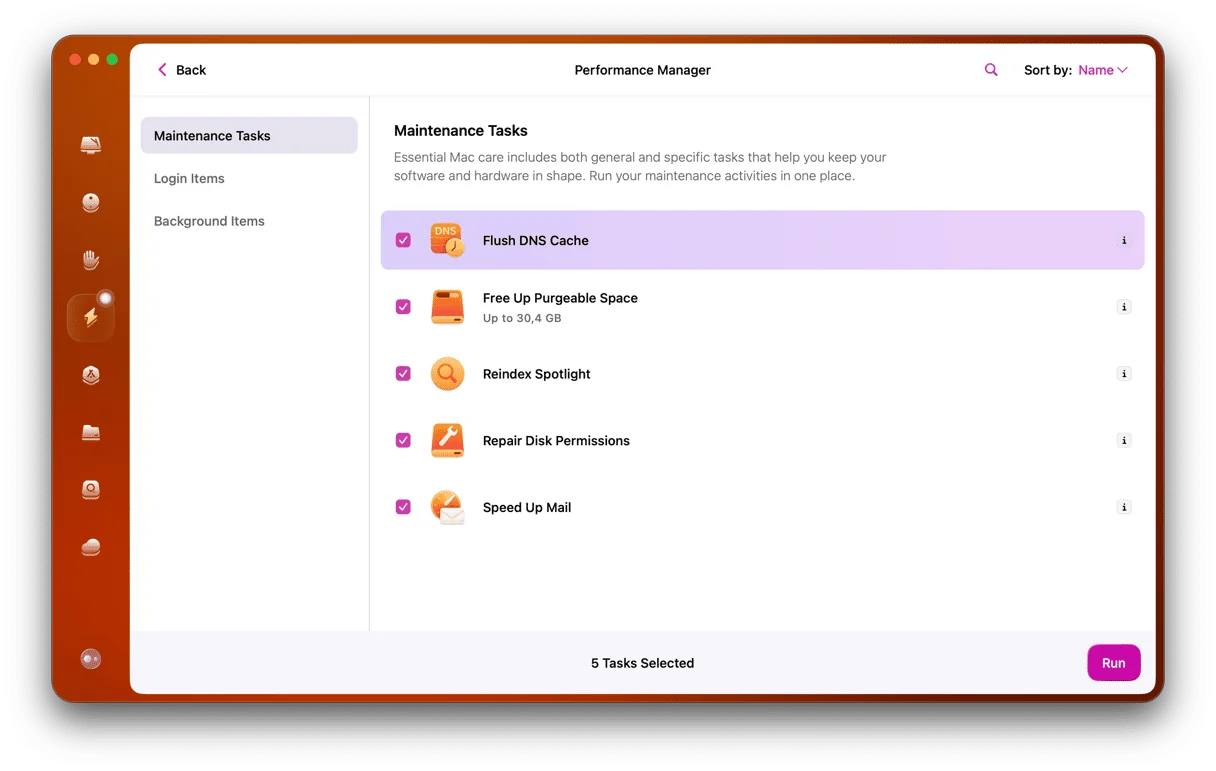 Performance CleanMyMac