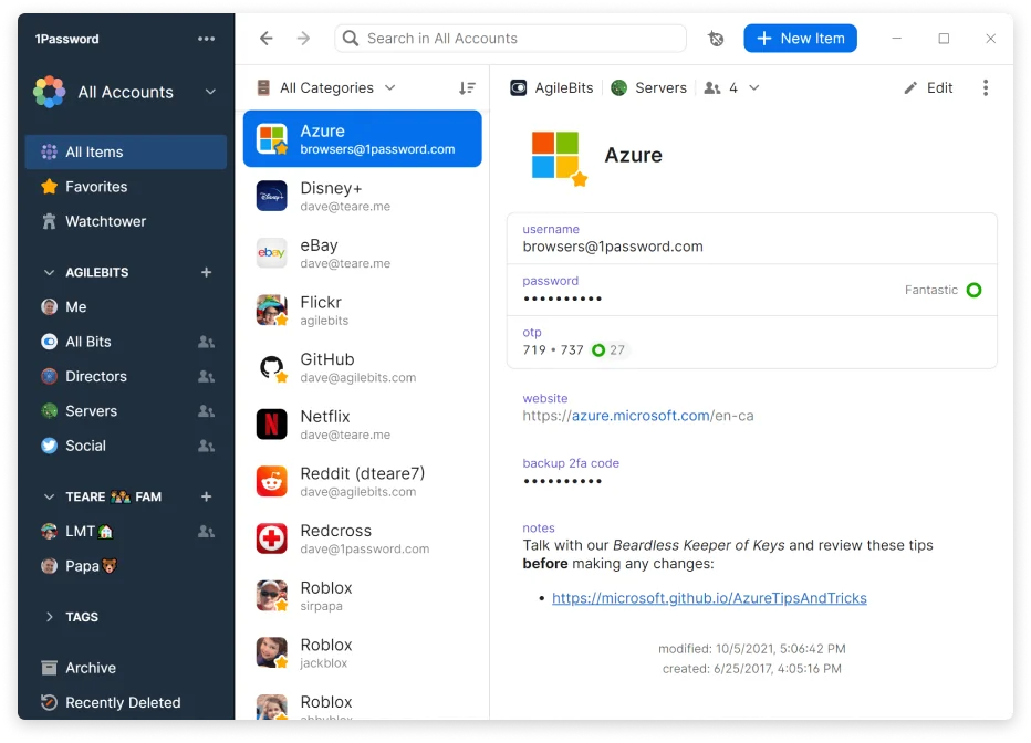 Extension 1Password