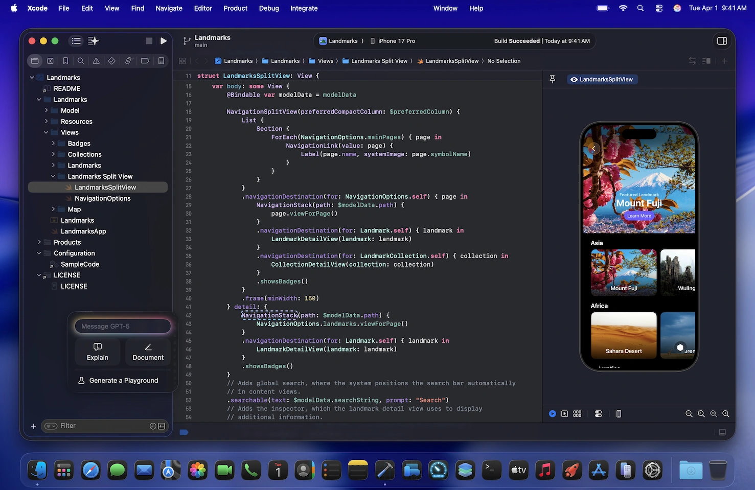 Outils de Performance Xcode 16 Mode Sombre