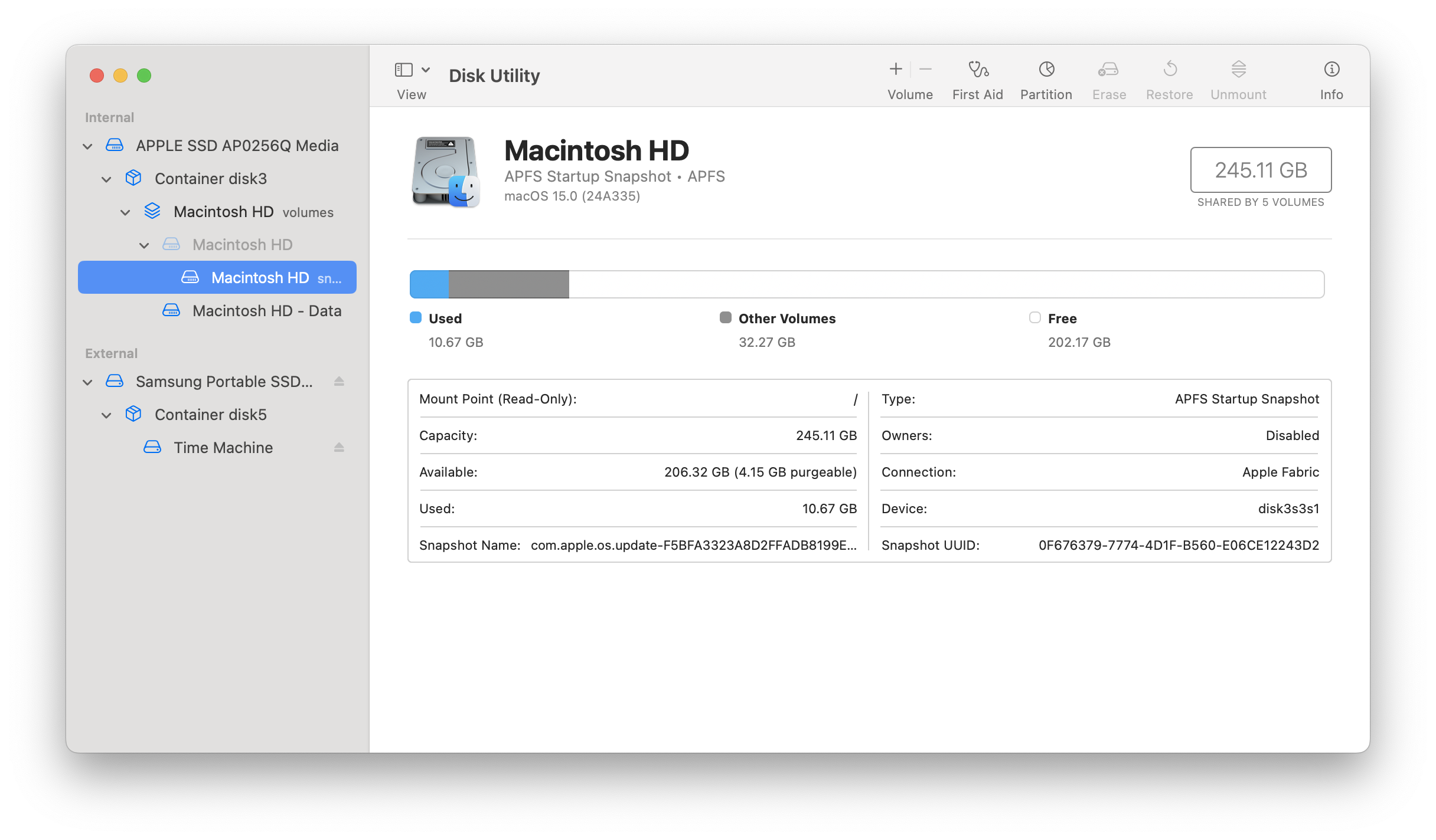 Disk Utility First Aid