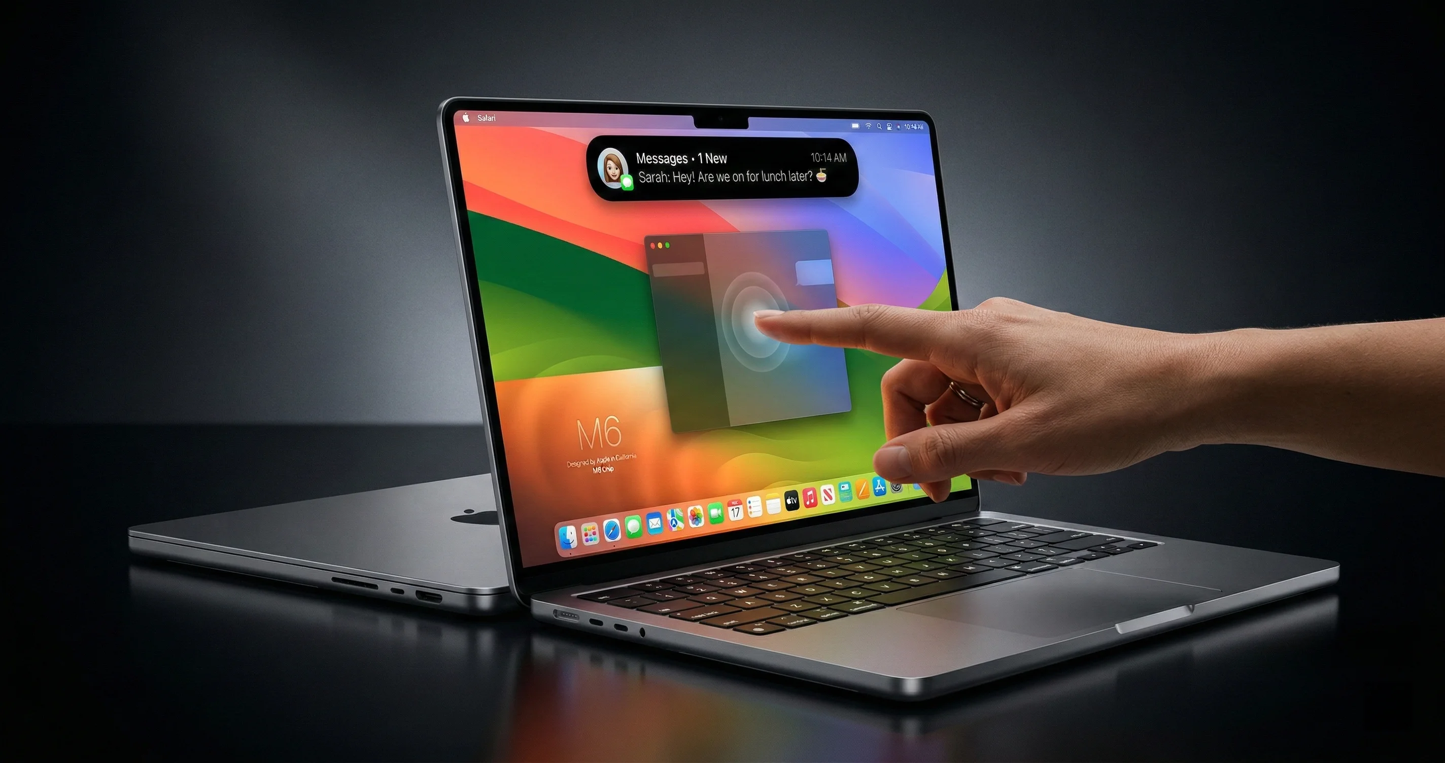 MacBook Pro с сенсорным экраном и OLED-дисплеем: Dynamic Island появляется в macOS вместе с интерфейсом, оптимизированным для сенсорного ввода
